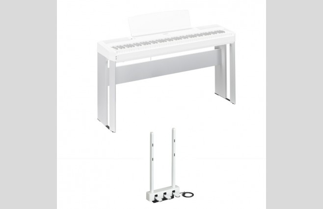 Demo Model Yamaha L515 & LP1 White Digital Piano Stand & Pedal Unit - Image 1